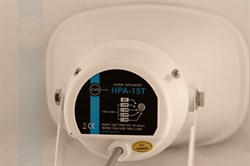 Рупорный громкоговоритель для систем Public Address, 1.9/3.8/7.5/15W — 100V, 8 Ohm - 15W, IP55,  пластиковый корпус, белый - фото 155886