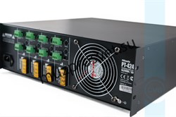 Профессиональный четырехканальный высококачественный усилитель мощности для многозонных систем трансляции музыки и речевого оповещения, 4x240W / 100V, балансный Euro Block вход, линкующий балансный Euro Block выход раздельно для каждого канала, 3U - фото 156764