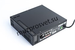 Миниатюрный настольный / настенный Public Address микшер - усилитель 80W/100V, 2Aux in – 2 х 2RCA, Mic In – XLR/TSR 6,35mm - фото 156793