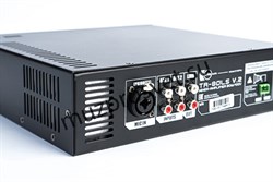 Миниатюрный настольный / настенный Public Address микшер - усилитель 80W/100V, 2Aux in – 2 х 2RCA, Mic In – XLR/TSR 6,35mm - фото 156794