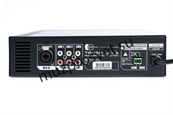 Миниатюрный настольный / настенный Public Address микшер - усилитель 180W/100V, 2Aux in – 2 х 2RCA, Mic In – XLR/TSR 6,35mm - фото 156806