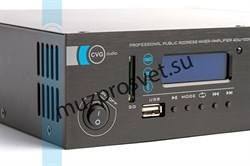 Миниатюрный экономичный Public Address микшер – усилитель, 80W/100V, MP3 (USB/SD) плеер / FM тюнер / Bluetooth., 2xAux In – 2x2RCA, Mic In – XLR/TSR 6,35mm - фото 156848