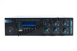 Миниатюрный экономичный Public-Address микшер-усилитель, 180W/100V, mp3 (USB/SD) плеер / FM tuner / Bluetooth, 2xAux IN – 2x2RCA, MIC in – XLR/TRS 6,35mm - фото 156861