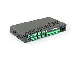 Программируемый цифровой контроллер управления мультимедийными и смежными устройствами. 5 х TCP/IP, 2 x RS232, RS485/DMX512, IR Input / 3 x IR Output, 8 x Logic Input/Output, 6 реле (NC G NO), web сервер, недельный таймер, 1U - фото 156991