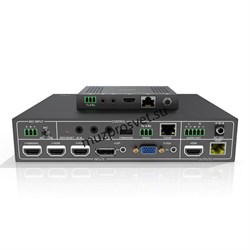 Коммутатор (Свитчер) PureTools PT-PSW-52H с масштабированием 5x2, поддержка 1080P, 3х пиновый микрофонный вход, 2 HDMI выхода - фото 158924
