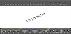 Коммутатор (Свитчер) PureTools PT-PSW-61 для презентаций 6x1, поддержка 4K. Входы: HDMIx4, VGA+Audio x2. Выходы: HDMI+Audio и TosLink. - фото 158929