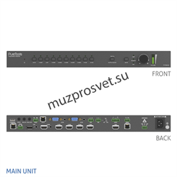 Коммутатор (Свитчер) PureTools PT-PSW-92 с масштабированием 9x2, поддержка 4K, 3х контакт. Микр. Вх., HDMI и HDBT выходы, Балансное аудио + усилитель - фото 158931