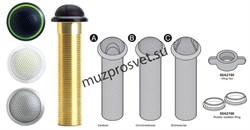 SHURE MX395AL/C плоский врезной кардиоидный конференц. микрофон, цвет алюминиевый - фото 159802