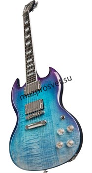 GIBSON SG MODERN BLUEBERRY FADE электрогитара, цвет синий, в комплекте кейс - фото 160167