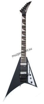 JACKSON JS32 RR, AH FB - BLACK W/WHITE BEVELS электрогитара, цвет черный с белыми гранями - фото 160283