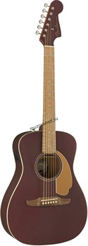 FENDER Malibu Player Burgundy Satin WN электроакустическая гитара, цвет бордовый - фото 160943