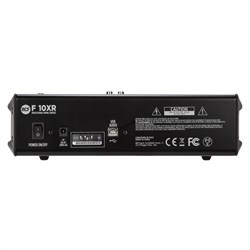 RCF F 10XR	Микшерный пульт, 4 микрофонных входа, 4 стерео входа, 1 AUX/FX посыл, процессор эффектов, компрессор на 2-х микрофонных входах, 3-полосн./2-полосн. EQ, USB вход/выход, мастер выход XLR, внешний БП. - фото 162536