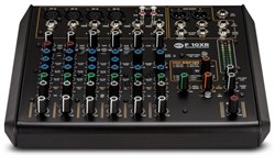 RCF F 10XR	Микшерный пульт, 4 микрофонных входа, 4 стерео входа, 1 AUX/FX посыл, процессор эффектов, компрессор на 2-х микрофонных входах, 3-полосн./2-полосн. EQ, USB вход/выход, мастер выход XLR, внешний БП. - фото 162539