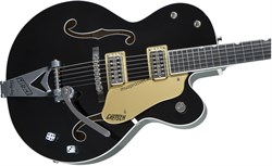 GRETSCH GUITARS G6120T-BSNV-BLK STZR NSH BLK W полуакустическая гитара, цвет чёрный - фото 163417