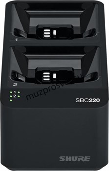 SHURE SBC220 зарядное устройство для двух передатчиков QLXD, ULXD, AD или аккумуляторов SB900A, без адаптера - фото 163727