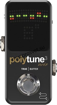 TC ELECTRONIC POLYTUNE 3 NOIR педальный тюнер в уменьшенном корпусе, цвет черный - фото 163736