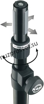 K&M 21367-014-55 стойка Ring Lock для акустических систем, без основания, черная, 890-1380 мм - фото 163745