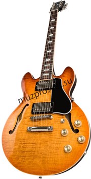 GIBSON 2019 ES-339 FIGURED Faded Lightburst полуакустическая гитара, цвет Faded Lightburst, кейс в комплекте - фото 163754