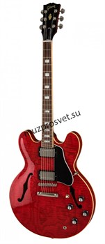 GIBSON 2019 ES-335 FIGURED SIXTIES CHERRY полуакустическая электрогитара, цвет вишневый, в комплекте кейс - фото 165816