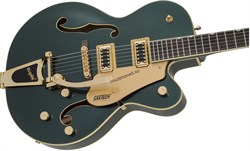 GRETSCH G5420TG-LTD EMTC HLW LTD CDG полуакустическая электрогитара, цвет зеленый металлик - фото 165915