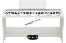 KORG B2SP WH цифровое пианино, взвешенная клавиатура, 12 тембров, стойка, педали и адаптер питания в комплекте, цвет белый - фото 166824