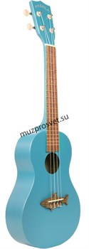 KALA MK-CS/BLU MAKALA SHARK, CONCERT UKULELE, MAKO BLUE, VINTAGE FINISH укулеле концерт, цвет голубой - фото 167060