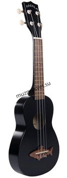KALA MK-SS/BLK MAKALA SHARK, SOPRANO UKULELE, BLACKTIP, укулеле сопрано, цвет черный - фото 167068