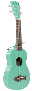 KALA MK-SS/GRN MAKALA SHARK, SOPRANO UKULELE, SURF GREEN укулеле сопрано, цвет зеленый - фото 167085