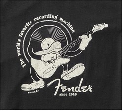 FENDER RECORDING MACHINE T-SHIRT, BLACK L футболка, цвет чёрный, размер L - фото 167414