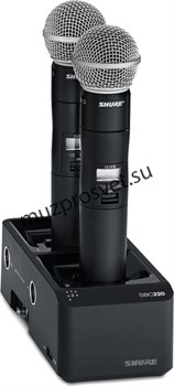 SHURE SBC220-E зарядное устройство для двух передатчиков QLXD, ULXD, AD или аккумуляторов SB900A, адаптер в комплекте - фото 167479