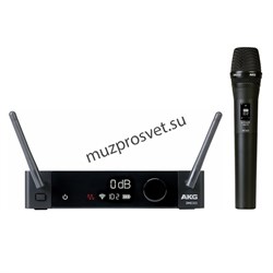 AKG DMS300 Vocal Set цифровая радиосистема с ручным передатчиком с динамическим капсюлем P5, диапазон 2,4ГГц, 8 каналов, , покрытие до 30 метров, частотный диапазон 20Гц - 20кГц, Динамический диапазон 116дБ - фото 168774