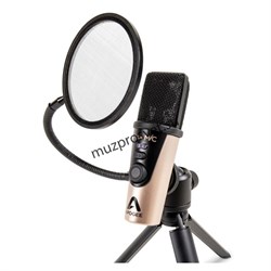 Apogee HypeMiC USB микрофон конденсаторный с аналоговым компрессором студийного качества, переключаемым в речевой и вокальный режимы. Создает записи эфирного качества "на ходу". Кардиоидный, поддержка форматов до 24/96, мониторный выход на наушники. совме - фото 168784