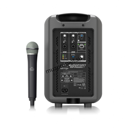 Behringer MPA100BT - портативная акустическая система, 100 Вт, 6" вуфер и 0,75" твитер, Bluetooth, аккумулятор, радиомикрофон 2,4 ГГц - фото 168791