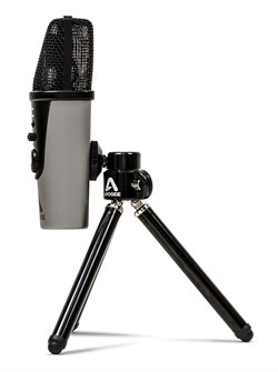 Apogee MiC Plus USB микрофон конденсаторный с выходом на наушники, 96 кГц. Кардоидный. Настольная подставка в комплекте. Для Windows, Mac, iPad, iPhone, iPod touch - фото 168805