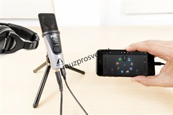 Apogee MiC Plus USB микрофон конденсаторный с выходом на наушники, 96 кГц. Кардоидный. Настольная подставка в комплекте. Для Windows, Mac, iPad, iPhone, iPod touch - фото 168807