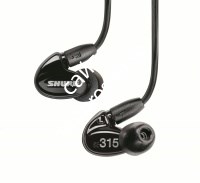 SHURE SE215-K наушники внутриканальные (наушники вставные) с одним драйвером, черные, отсоединяемый кабель - фото 18045