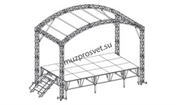 Арочный сценический комплекс с размером подиума 6 х 3,6 м. - фото 190727
