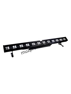 LED Bar 48 RGBW LEDs, IP65
                Прожектор LED Bar 48 RGBW LEDs, IP65
Прожектор, 48 светодиодов (12R+ 12G + 12B +12W). Электронный диммер 0-100%. Строб. Угол луча 25°. Управление: DMX512, звуковая активация, автоматический режим, master/slave. П - фото 190898