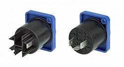 Разъем PowerCon® панельный, входной (синий), 20 A / 250 В, без изолирующих перегородок - фото 199924