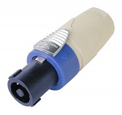 Разъем speakON кабельный, гнездо, 4 контакта, 40А, белая маркировка - фото 200056
