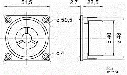 Головка динамическая ВЧ 10мм, 60 Watt (12 dB/Okt. 6000 Hz),>4000 Hz, 8 Ом, 90дБ  (Art.8005) - фото 201160