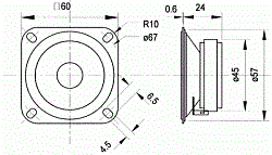 Головка динамическая ВЧ, 60 Watt (12 dB/Okt. 5000 Hz), 8 Ом ,> 5000 Hz, 91дБ  (Art.1000) - фото 201167