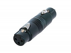 Адаптер XLR 3 контакта гнездо - XLR 3 контакта гнездо, черненый корпус - фото 202328