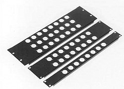 Рэковая панель пустая, 1U, для 16 разъемов XLR D- типа - фото 202659