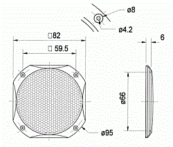 Головка динамическая 8 см 8 Ом, 10 Вт  (Art.2008) - фото 202864