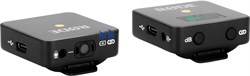 RODE Wireless GO ультракомпактная накамерная беcпроводная система со встроенным микрофоном в передатчик и возможностью подключения внешнего микрофона, разъём 3.5mm TRS , встроенные аккумуляторы, зарядка через разъём USB-C, габариты TX: 44 ? 45.3 ? 18.5 мм - фото 204026