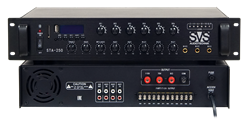 SVS Audiotechnik STA-250 Радиоузел 6 зон, 70/100 В (4, 8, 16 Ом), усилитель мощности 250 Вт - фото 206575