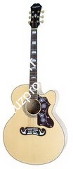 EPIPHONE EJ-200CE NATURAL GLD HDWE W/SHADOW PREAMP гитара электроакустическая, цвет натуральный - фото 21053