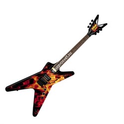 DEAN DBDF - электрогитара,22 лада,24 3/4,HH,2V+1T, Floyd Rose, графика Flame - фото 21747