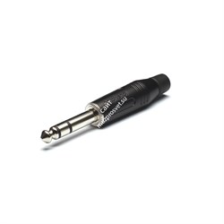 Amphenol ACPS-GB - 1/4" (6.35 мм) Phone стерео штекер на кабель, черненый корпус, - фото 22523